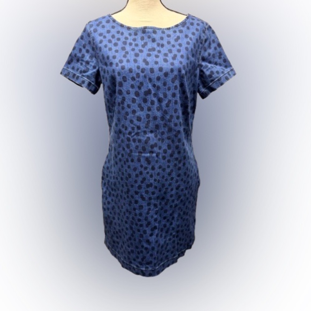 Biden Freya Polka Dot Denim Dress Size 10